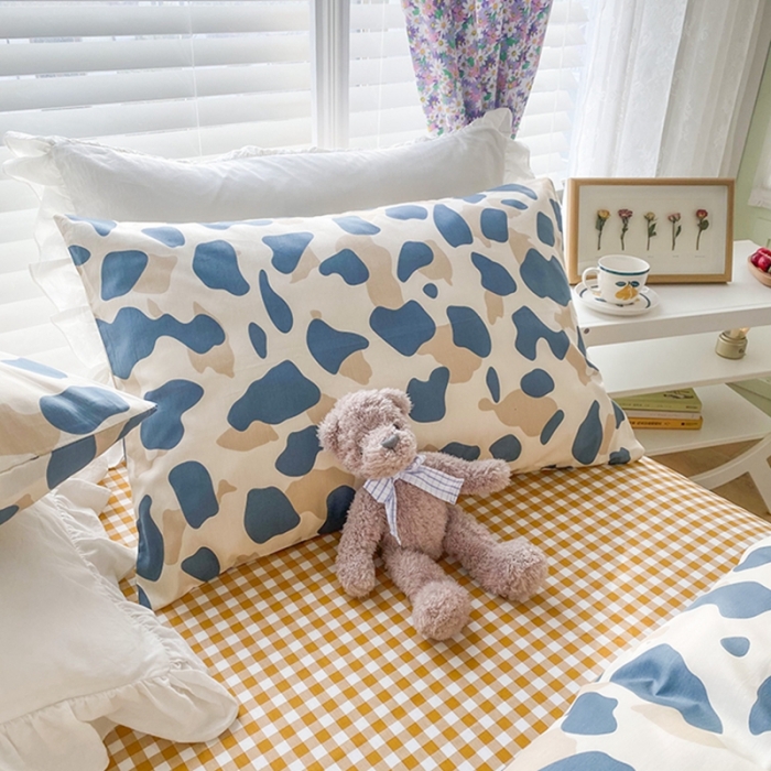 91家纺网 家纺一手货源 找家纺 珺柔家纺 2022新款13372全棉印花四件套 豹纹咖