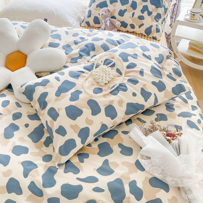 91家纺网 家纺一手货源 找家纺 珺柔家纺 2022新款13372全棉印花四件套 豹纹咖