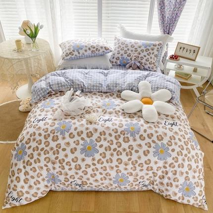 珺柔家纺 2022新款13372全棉印花四件套 生如夏花（咖）