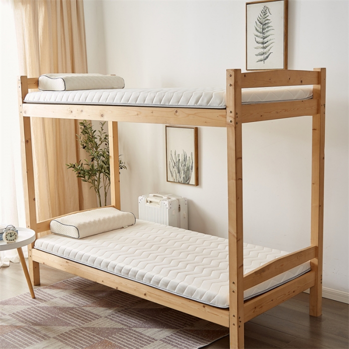 91家纺网 家纺一手货源 找家纺 寐珂家纺 2025新款A类针织乳胶床垫-学生款 简约白