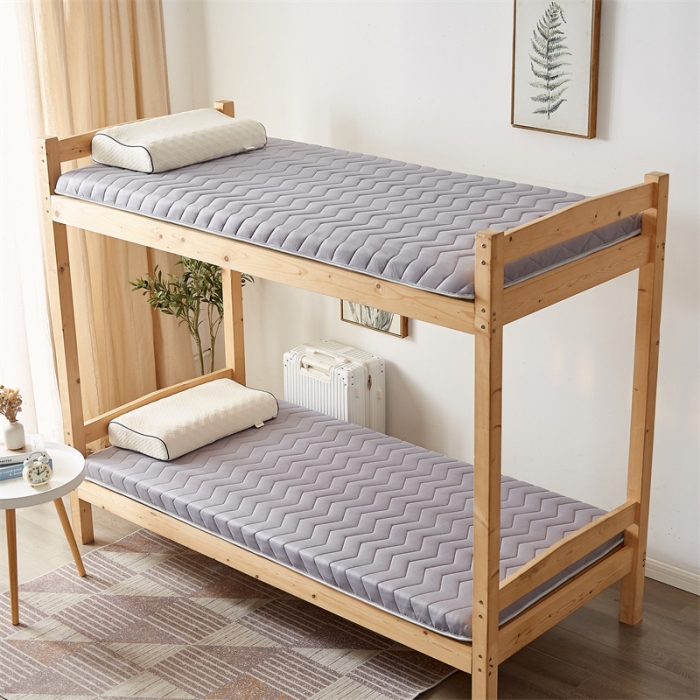 91家纺网 家纺一手货源 找家纺 寐珂家纺 2025新款A类针织乳胶床垫-学生款 优雅灰