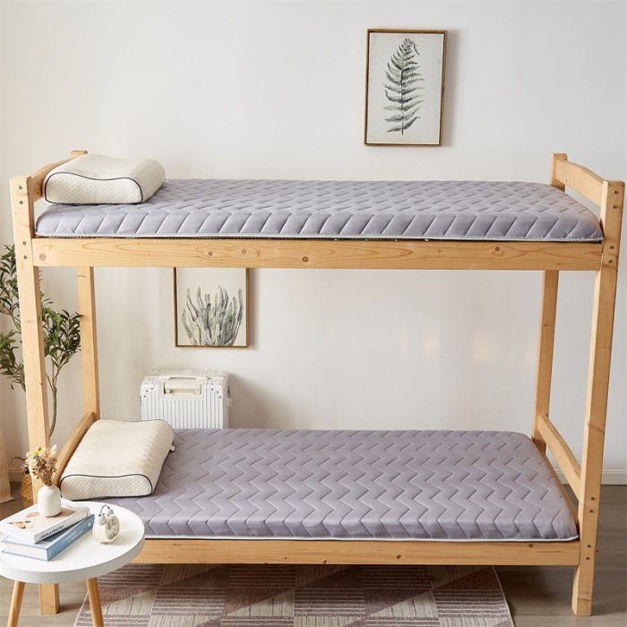 91家纺网 家纺一手货源 找家纺 寐珂家纺 2025新款A类针织乳胶床垫-学生款 优雅灰