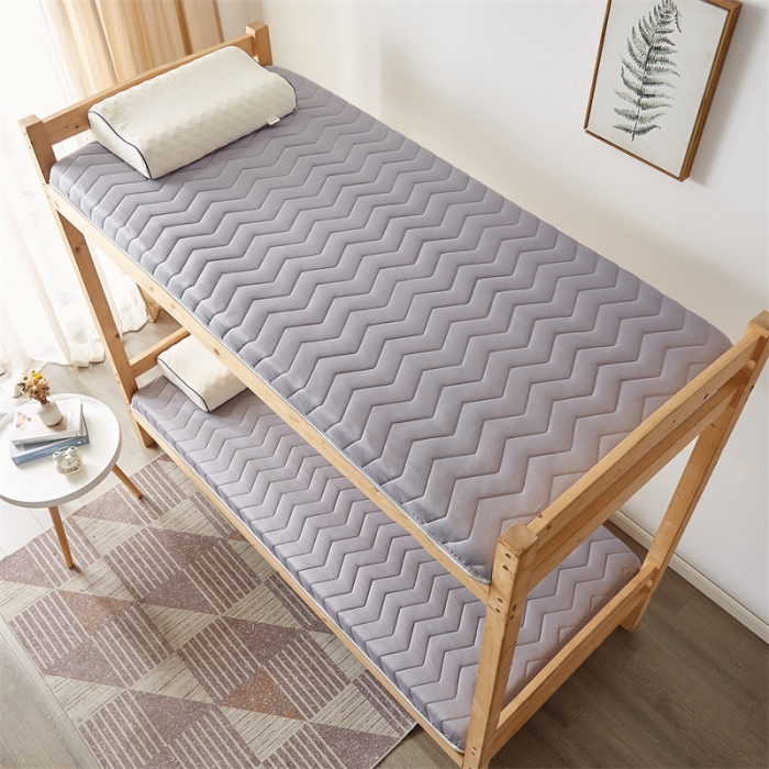 91家纺网 家纺一手货源 找家纺 寐珂家纺 2025新款A类针织乳胶床垫-学生款 优雅灰