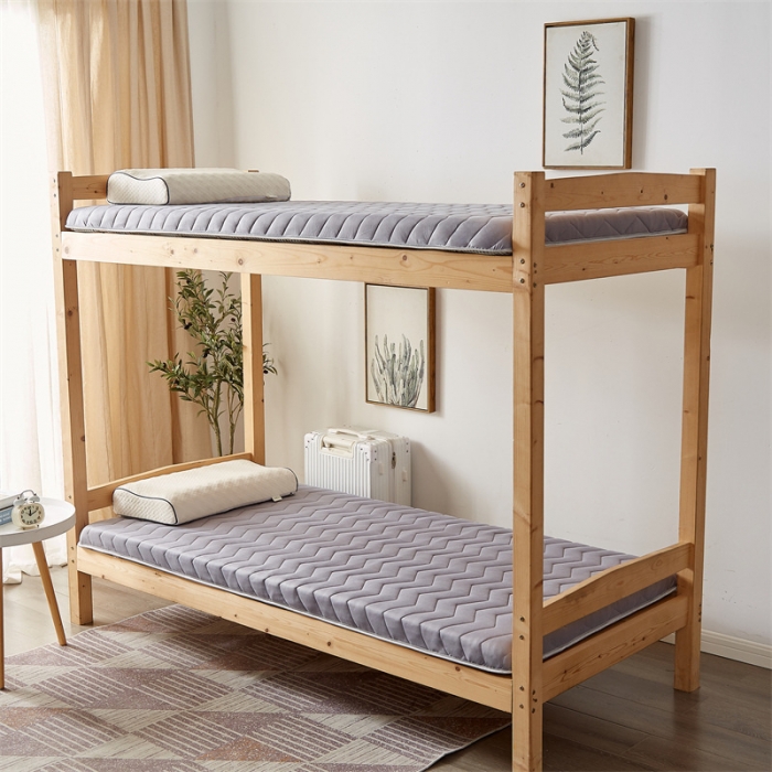 91家纺网 家纺一手货源 找家纺 寐珂家纺 2025新款A类针织乳胶床垫-学生款 优雅灰