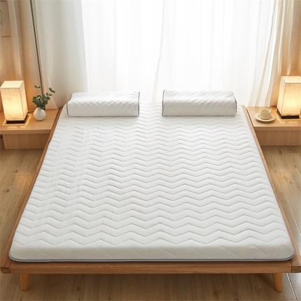 寐珂家纺 2025新款A类针织乳胶床垫-双人款 简约白