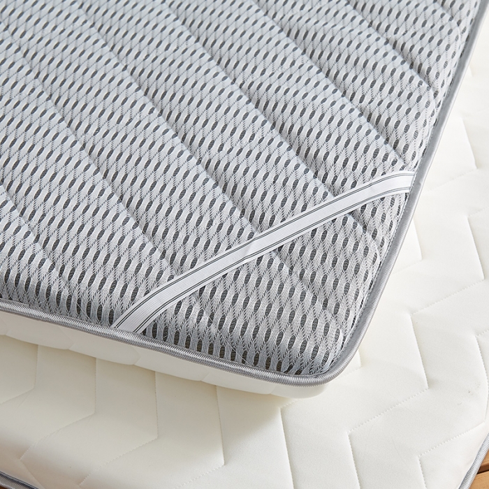 91家纺网 家纺一手货源 找家纺 寐珂家纺 2025新款A类针织乳胶床垫-双人款 简约白