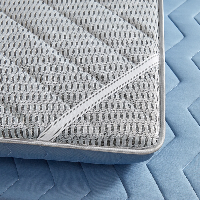 91家纺网 家纺一手货源 找家纺 寐珂家纺 2025新款A类针织乳胶床垫-双人款 清新蓝