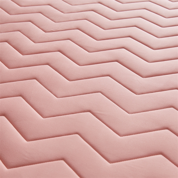 91家纺网 家纺一手货源 找家纺 寐珂家纺 2025新款A类针织乳胶床垫-双人款 桃花粉
