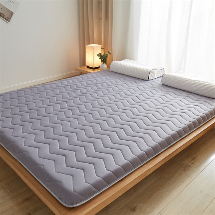 91家纺网 家纺一手货源 找家纺 寐珂家纺 2025新款A类针织乳胶床垫-双人款 优雅灰