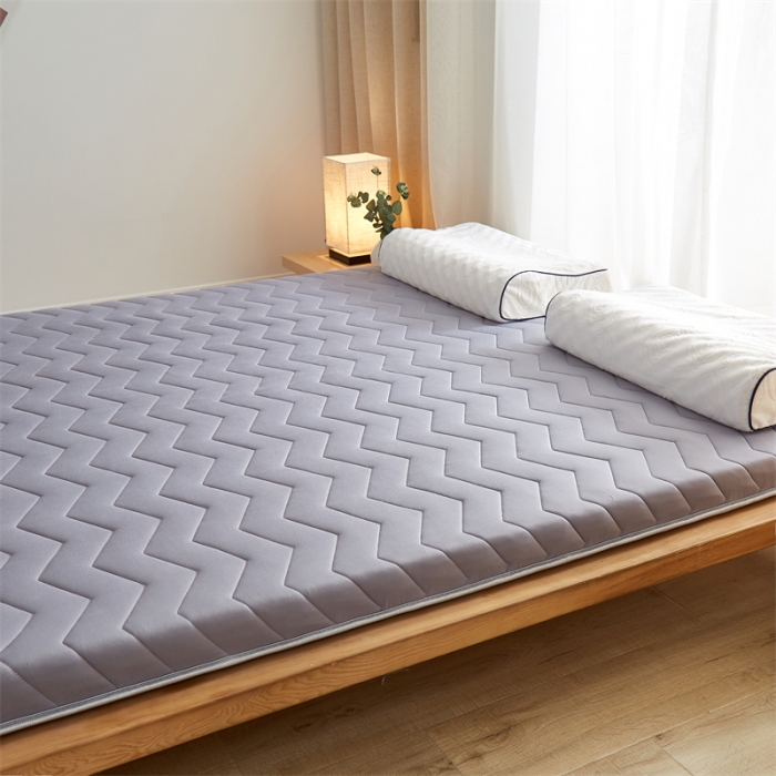 91家纺网 家纺一手货源 找家纺 寐珂家纺 2025新款A类针织乳胶床垫-双人款 优雅灰