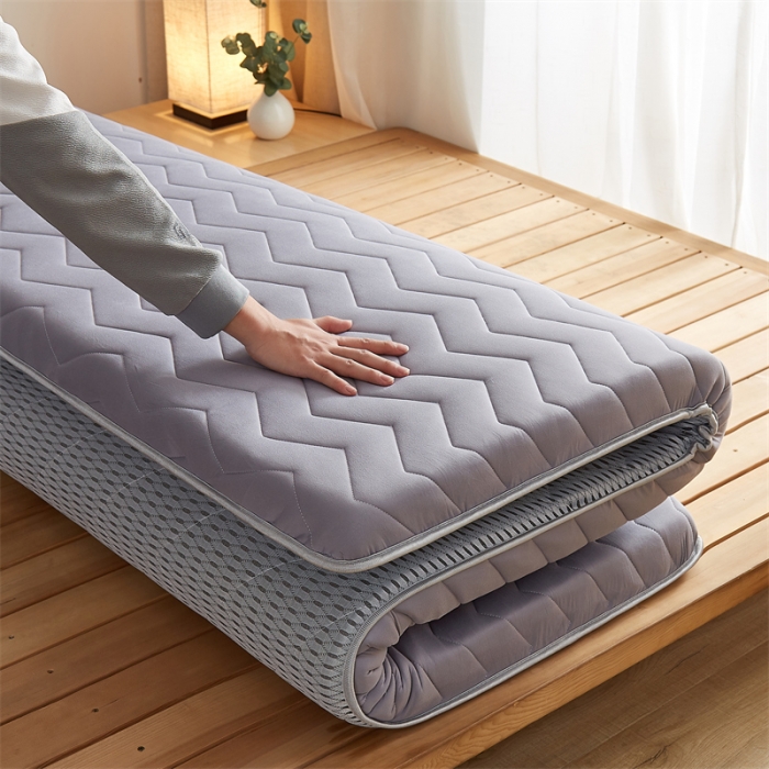 91家纺网 家纺一手货源 找家纺 寐珂家纺 2025新款A类针织乳胶床垫-双人款 优雅灰