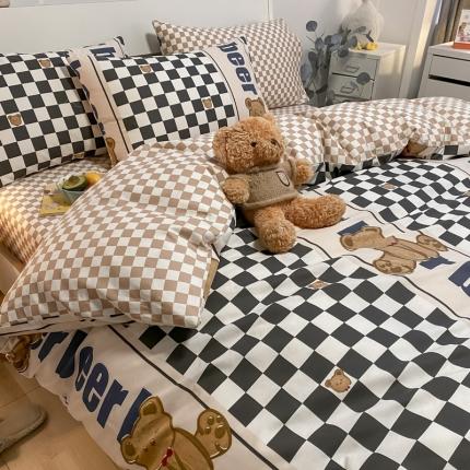 91家纺网 家纺一手货源 找家纺 （总）暮思 2022新款春夏13372全棉卡通印花纯棉四件套