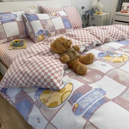 91家纺网 家纺一手货源 找家纺 （总）暮思 2022新款春夏13372全棉卡通印花纯棉四件套