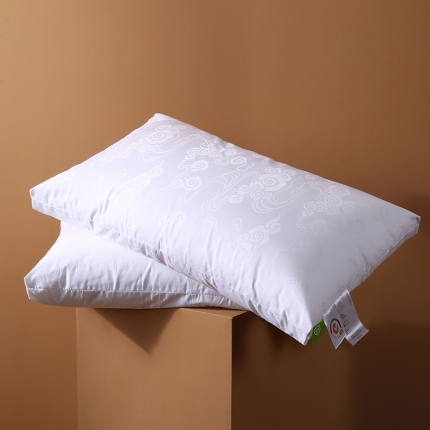 91家纺网 家纺一手货源 找家纺 2022新款全棉60S贡缎提花酒店仪征棉枕头护颈单人面包枕芯