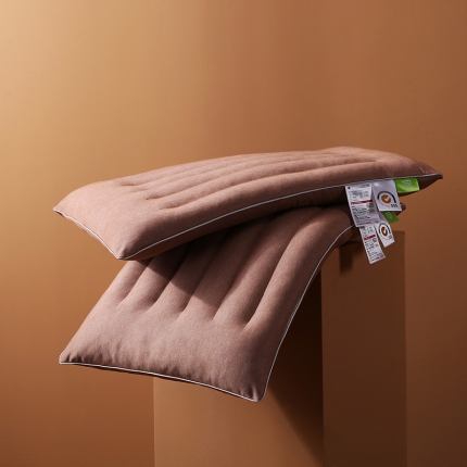 91家纺网 家纺一手货源 找家纺 2022新品全棉水洗棉酒店羽丝绒护颈矮枕芯定型单人低枕头