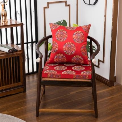 91家纺网 家纺一手货源 找家纺 (总)新中式丝锦缎抱枕织锦缎提花抱枕方枕靠垫实木沙发垫婚庆枕