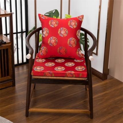 91家纺网 家纺一手货源 找家纺 (总)新中式丝锦缎抱枕织锦缎提花抱枕方枕靠垫实木沙发垫婚庆枕