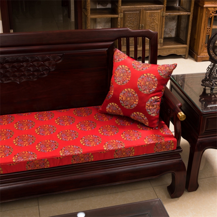 91家纺网 家纺一手货源 找家纺 (总)新中式丝锦缎抱枕织锦缎提花抱枕方枕靠垫实木沙发垫婚庆枕