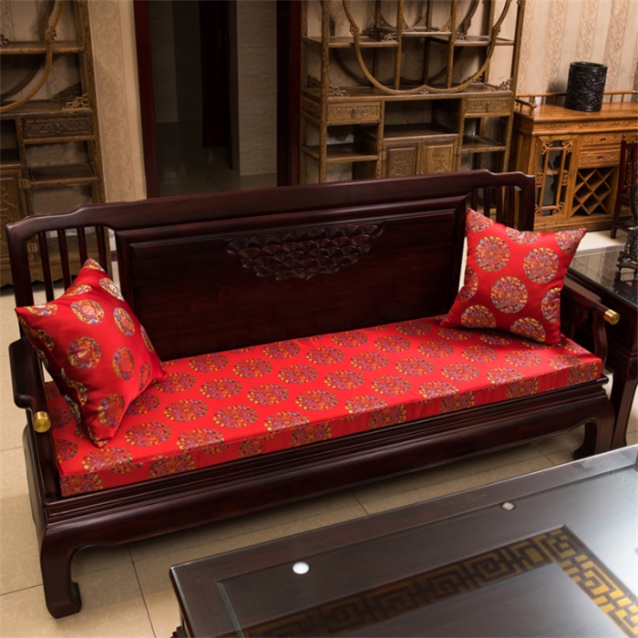 91家纺网 家纺一手货源 找家纺 (总)新中式丝锦缎抱枕织锦缎提花抱枕方枕靠垫实木沙发垫婚庆枕