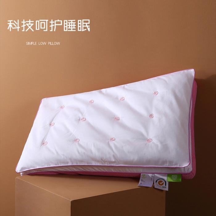 91家纺网 家纺一手货源 找家纺 2022新款全棉60S贡缎酒店双层立体加高护颈枕芯舒适软枕头