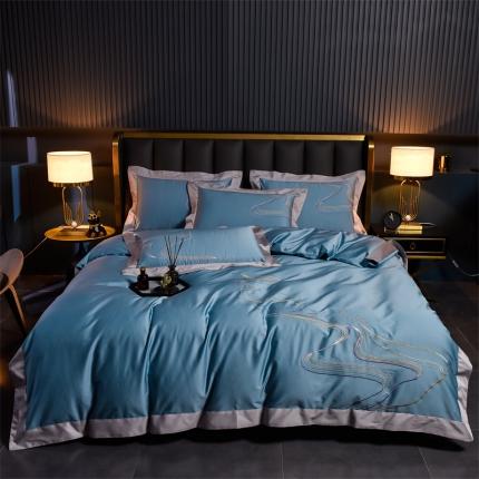 91家纺网 家纺一手货源 找家纺 (总）瑞驰家纺 长绒棉绣花四件套-锦瑟