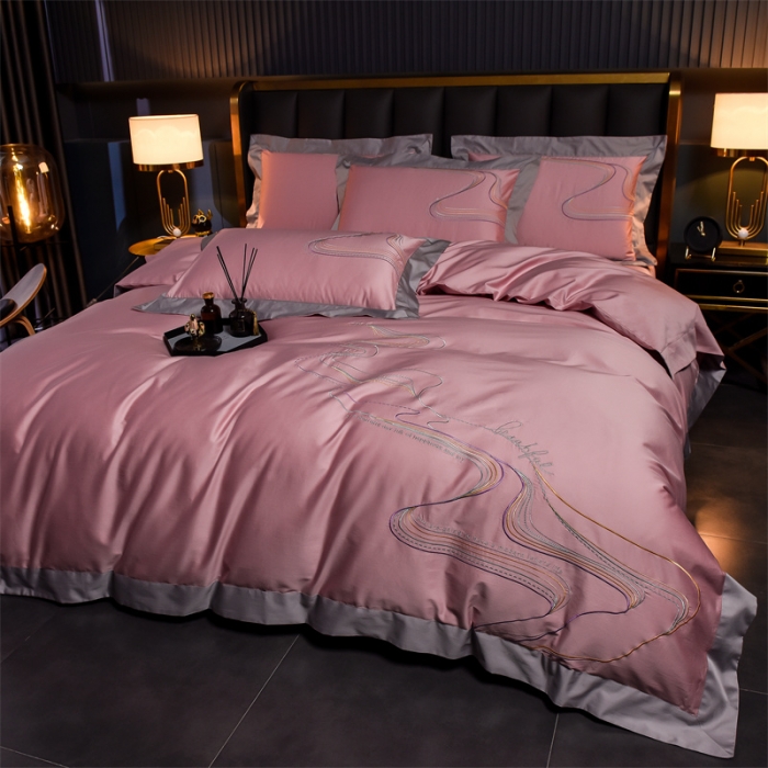 91家纺网 家纺一手货源 找家纺 (总）瑞驰家纺 长绒棉绣花四件套-锦瑟