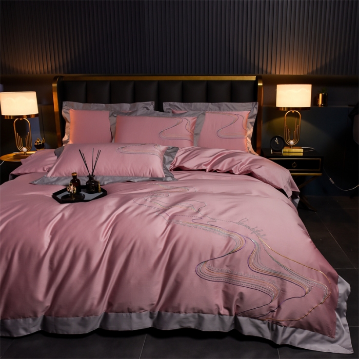 91家纺网 家纺一手货源 找家纺 (总）瑞驰家纺 长绒棉绣花四件套-锦瑟