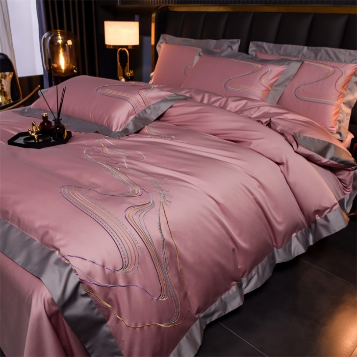 91家纺网 家纺一手货源 找家纺 (总）瑞驰家纺 长绒棉绣花四件套-锦瑟