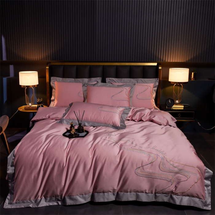 91家纺网 家纺一手货源 找家纺 (总）瑞驰家纺 长绒棉绣花四件套-锦瑟