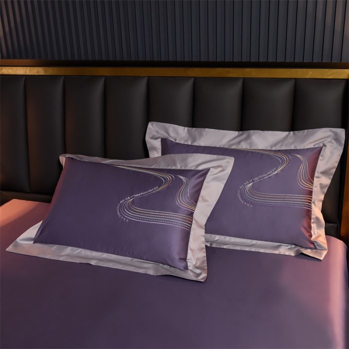 91家纺网 家纺一手货源 找家纺 瑞驰家纺 长绒棉绣花四件套-锦瑟 圣女紫