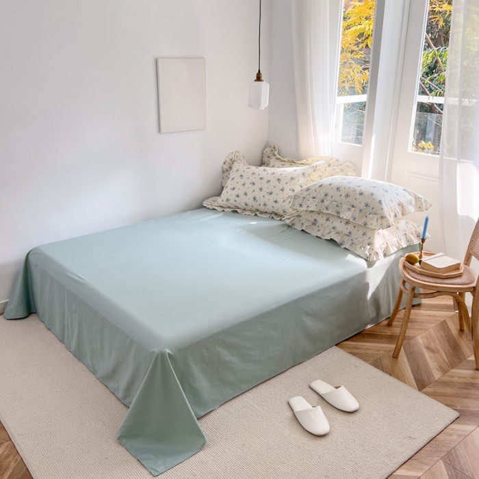 91家纺网 家纺一手货源 找家纺 棉生活 2025新款洛丽塔花边款全棉四件套 花舞悠然