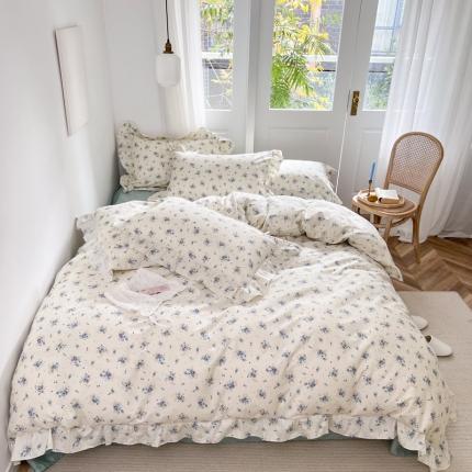 棉生活 2025新款洛丽塔花边款全棉四件套 花舞悠然