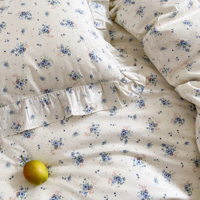 91家纺网 家纺一手货源 找家纺 棉生活 2025新款洛丽塔花边款全棉四件套 花舞悠然