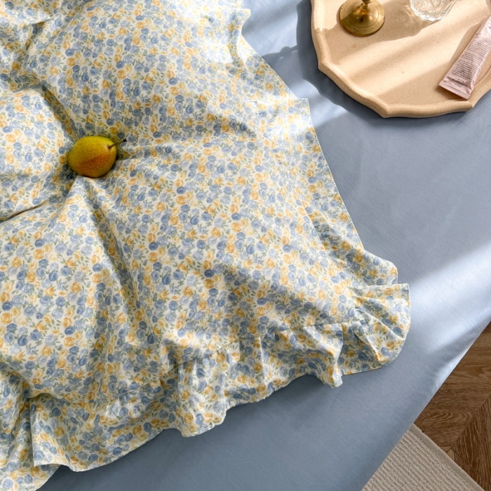 91家纺网 家纺一手货源 找家纺 棉生活 2025新款洛丽塔花边款全棉四件套 洛伊