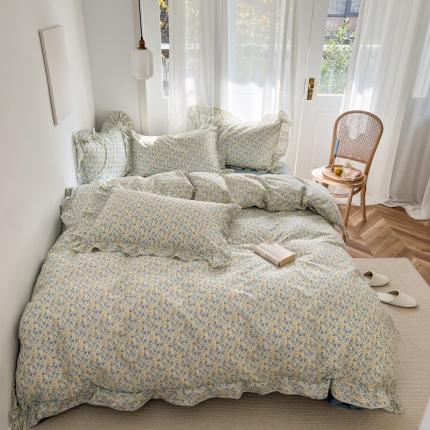 棉生活 2025新款洛丽塔花边款全棉四件套 洛伊