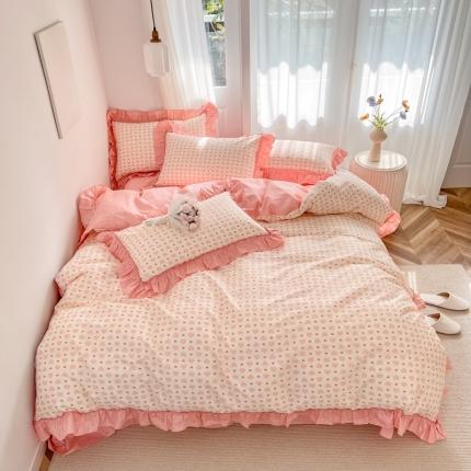 棉生活 2025新款洛丽塔花边款全棉四件套 心愿