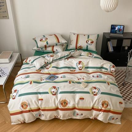 91家纺网 家纺一手货源 找家纺 （总）麦伦 春季新品全棉40S斜纹印花休闲轻奢系列被套