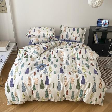 91家纺网 家纺一手货源 找家纺 （总）麦伦 春季新品全棉40S斜纹印花休闲轻奢系列被套