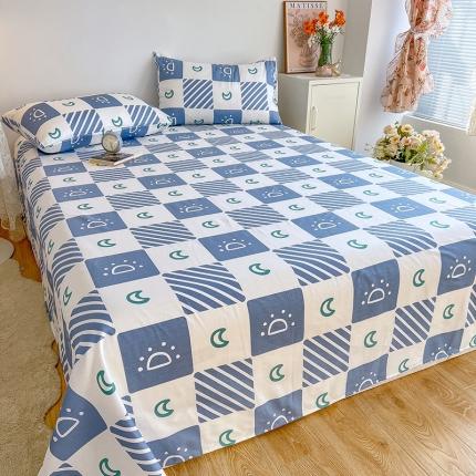 91家纺网 家纺一手货源 找家纺 麦伦2022新款全棉斜纹印花休闲轻奢单品床单 日月星辰