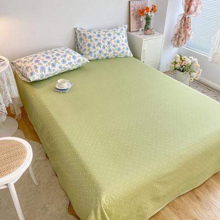 91家纺网 家纺一手货源 找家纺 麦伦2022新款全棉斜纹印花休闲轻奢单品床单 小绿点