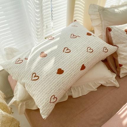 91家纺网 家纺一手货源 找家纺 优彩2022新款全棉13372印花单枕套 心愿