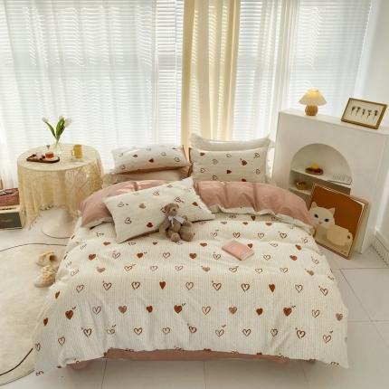 91家纺网 家纺一手货源 找家纺 （总）优彩 2022新款全棉13372印花四件套纯棉三件套