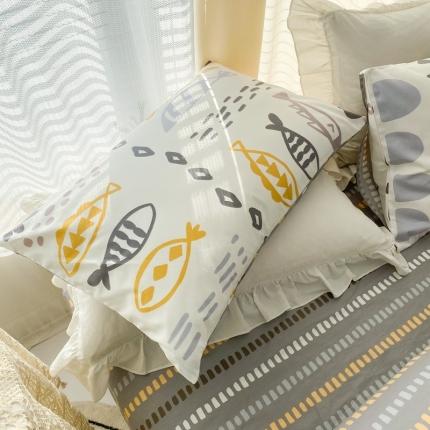 91家纺网 家纺一手货源 找家纺 (总) 优彩 2022新款全棉13372印花单枕套