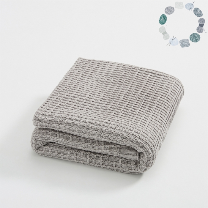 91家纺网 家纺一手货源 找家纺 新品上架针织毯毯子盖毯软装搭毯雅思 雅思银灰