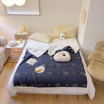 91家纺网 家纺一手货源 找家纺 尺素 2022新款ins韩国设计师毛毯 萌宠