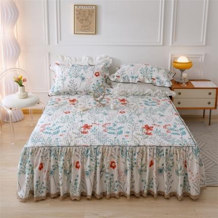 91家纺网 家纺一手货源 找家纺 （总）菊上 2022新款美式田园风床裙