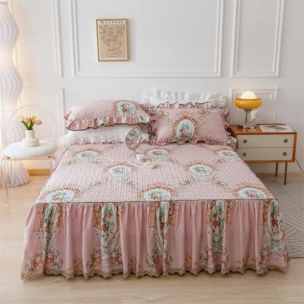 91家纺网 家纺一手货源 找家纺 （总）菊上 2022新款美式田园风床裙