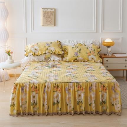 91家纺网 家纺一手货源 找家纺 （总）菊上 2022新款美式田园风床裙