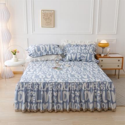 91家纺网 家纺一手货源 找家纺 菊上 2022新款美式田园风床裙 英格玛