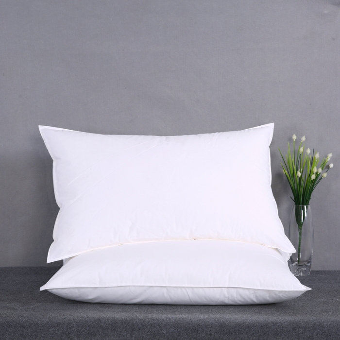 91家纺网 家纺一手货源 找家纺 全棉贡缎双针护颈羽丝绒枕芯可水洗护颈枕头单人舒适软枕